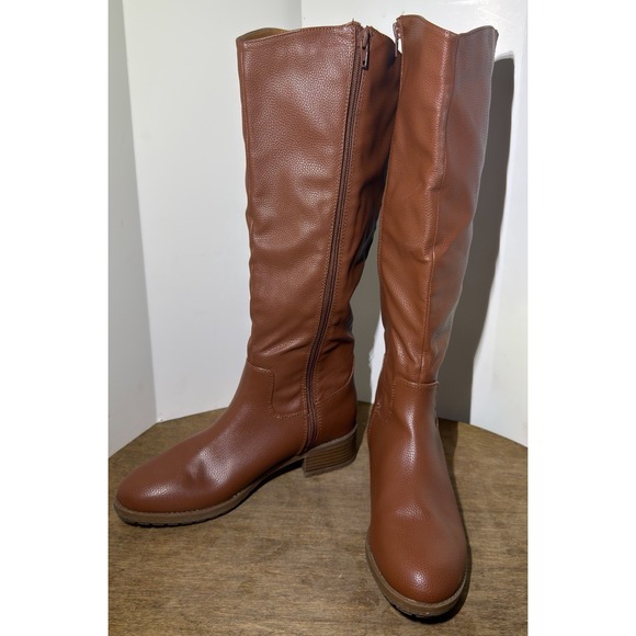 Style & Co. Shoes - Women's Style & Co. Graciee - Size 7 1/2M - Knee-High Tall Riding Boots - Brown